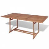 vidaXL Tömör tíkfa kerti asztal 180 x 90 x 75 cm