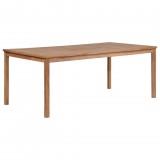 vidaXL Tömör tíkfa kerti asztal 200 x 100 x 77 cm
