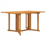 vidaXL Tömör tíkfa összecsukható pillangó kerti asztal 150x90x75 cm