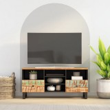 vidaXL Tömör újrahasznosított és szerelt fa TV-szekrény 100x33x46 cm