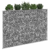 vidaXL Trapéz alakú horganyzott acél gabion magaságyás 150x20x100 cm