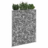 vidaXL Trapéz alakú horganyzott acél gabion magaságyás 80x20x100 cm