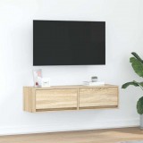 vidaXL TV szekrény 100 x 31 x 25,5 cm sonoma tölgy Szerelt fa