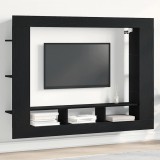 vidaXL TV szekrény 152 x 22 x 113 cm Musta tammi Szerelt fa