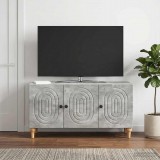 vidaXL TV szekrény 99 x 34,5 x 50 cm Betonszürke Szerelt Fa