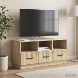 vidaXL TV szekrény fiókkal Sonoma Tölgy 102 x 34,5 x 47 cm Szerelt Fa