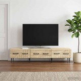 vidaXL TV szekrény fiókkal Sonoma Tölgy 147 x 34,5 x 30 cm Szerelt Fa