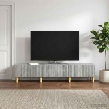 vidaXL TV szekrény fiókkal Szürke Sonoma 147 x 34,5 x 30 cm Szerelt Fa