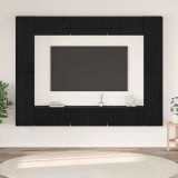 vidaXL TV szekrény garnitúra Falra szerelhető 10 pcs Musta tammi