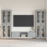 vidaXL TV szekrény garnitúra FLORIN 3 db Beton Szürke Szerelt Fa