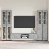 vidaXL TV szekrény garnitúra FLORIN 3 db Beton Szürke Szerelt Fa