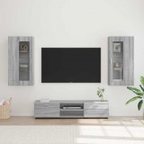 vidaXL TV szekrény garnitúra FLORIN 3 pcs Szürke Sonoma Faanyag