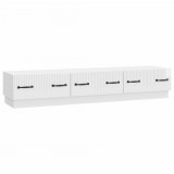 vidaXL TV szekrény Magasfényű Fehér 147 x 34,5 x 27 cm Szerelt Fa