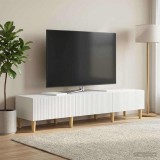 vidaXL TV szekrény Magasfényű Fehér 147 x 34,5 x 30 cm Szerelt Fa