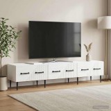 vidaXL TV szekrény Magasfényű Fehér 147 x 34,5 x 30 cm Szerelt Fa