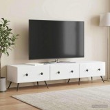 vidaXL TV szekrény Magasfényű Fehér 147 x 34,5 x 30 cm Szerelt Fa