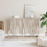 vidaXL Üveg és rozsdamentes acél tálalóasztal 110x30x70 cm