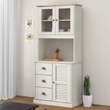 vidaXL VIGO fehér tömör fenyőfa komód felső 78x30x100 cm
