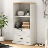 vidaXL VIGO fehér tömör fenyőfa könyvespolc 60x35x114,5 cm