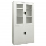vidaXL Világosszürke acél irodai szekrény 90 x 40 x 180 cm