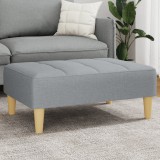 vidaXL Világosszürke szövet lábzsámoly 77x55x31 cm