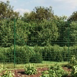 vidaXL Zöld dróthálós kerítés cövekekkel 2,2x10 m