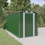 vidaXL Zöld horganyzott acél kerti fészer 192x440x223 cm