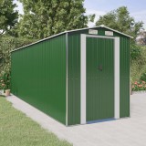 vidaXL Zöld horganyzott acél kerti fészer 192x606x223 cm