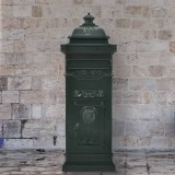 vidaXL Zöld, vintage, rozsdamentes alumínium álló postaláda