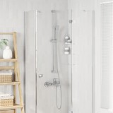 vidaXL Zuhanyrendszer készlet Krómszínű 100 cm Rozsdamentes Acél