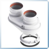 Viessmann 80/80 turbó szétválasztó idom ALU/ALU 7194859