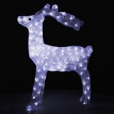 Világító rénszarvas 75cm, akril, HOFF,