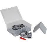 Világosszürke tetőelemek | építőkocka készlet | 150 db építőkocka | Q-BRiCKS®