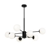 Viokef ANOUK több ágú függeszték, fekete, 8 db G9 foglalattal, VIO-4228500