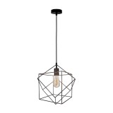 Viokef CUBE 1 ágú függeszték, fekete, E27 foglalattal, VIO-4193400