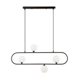 Viokef FANCY több ágú függeszték, fekete, 4 db G9 foglalattal, VIO-4229800