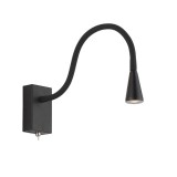 Viokef KOKO fali lámpa, fekete, 3000K melegfehér, beépített LED, 240 lm, VIO-4157500