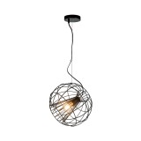 Viokef POP 1 ágú függeszték, fekete, E27 foglalattal, VIO-4193500