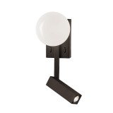 Viokef REFLECT fali lámpa, fekete, beépített LED, 375 lm, VIO-4229000