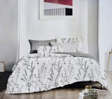 Violet 7 részes ágyneműhuzat garnitúra, ágynemű garnitúra szett, fehér Virágos