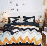 Violet 7 részes ágyneműhuzat garnitúra, ágynemű garnitúra szett, szürke absztrakt Csíkos