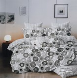 Violet 7 részes ágyneműhuzat garnitúra, ágynemű garnitúra szett, szürke absztrakt Karikás