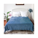 Violet Bordázott, puha plüss takaró - kék (150x200 cm)