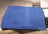 Violet Frottír fürdőlepedő, 90x180 cm strandtörölköző, Kék nyomott mintás törölköző