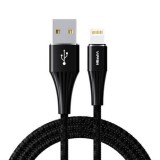 Vipfan A01 USB-A - Lightning kábel 3A, 1,2m fekete (CB-A1LT-black) (CB-A1LT-black) - Adatkábel