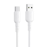 Vipfan Colorful USB és USB-C kábel 3A 1m fehér (X11TC-white) (X11TC-white) - Adatkábel