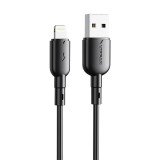 Vipfan Colorful X11 USB-A - Lightning kábel 3A, 1m fekete (X11LT-black) (X11LT-black) - Adatkábel