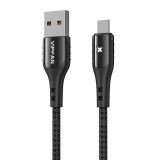 Vipfan Colorful X13 USB és Micro USB kábel 3A 1.2m fekete (X13MK) (X13MK) - Adatkábel