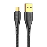Vipfan Nano Gold X07 USB-Micro USB kábel 3A 1.2m fekete (CB-X7-MK) (CB-X7-MK) - Adatkábel