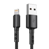 Vipfan X02 USB-A - Lightning kábel 3A, 1.2m fekete (X02LT-1.2m-black) (X02LT-1.2m-black) - Adatkábel